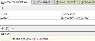 Why did we pull back the entire entity to print the default DisplayName? Since we did not specify what we wanted to print, Gosu pulls the whole entity to invoke the AccountContact.en DisplayName processor. My blog on Performant Queries gets into the details, just remember the default toString for any entity uses the .en file. Since Gosu does not know which references are used within the .en file, it returns the entire entity just in case.